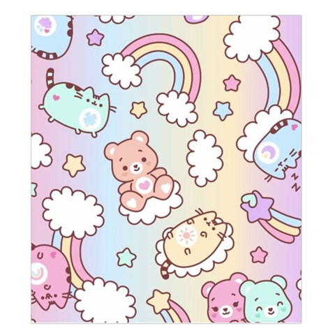 Usheen Carebears, Bears, Cat, Colorful, Cute, Pastel, Pattern Duvet Cover (King Size) from ArtsNow.com Duvet Quilt