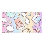 Usheen Carebears, Bears, Cat, Colorful, Cute, Pastel, Pattern Satin Shawl 45  x 80 