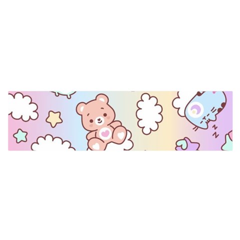 Usheen Carebears, Bears, Cat, Colorful, Cute, Pastel, Pattern Oblong Satin Scarf (16  x 60 ) from ArtsNow.com Front