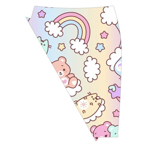 Usheen Carebears, Bears, Cat, Colorful, Cute, Pastel, Pattern Midi Wrap Pencil Skirt from ArtsNow.com Front Left