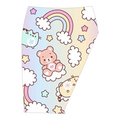 Usheen Carebears, Bears, Cat, Colorful, Cute, Pastel, Pattern Midi Wrap Pencil Skirt from ArtsNow.com  Front Right 