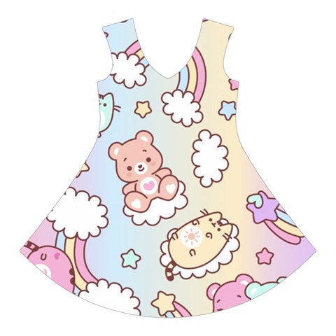 Usheen Carebears, Bears, Cat, Colorful, Cute, Pastel, Pattern Long Sleeve Velvet V Front