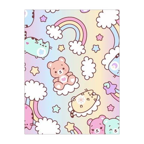 Usheen Carebears, Bears, Cat, Colorful, Cute, Pastel, Pattern Medium Tapestry from ArtsNow.com Front