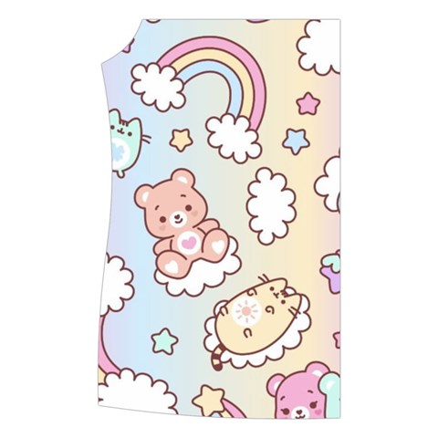 Usheen Carebears, Bears, Cat, Colorful, Cute, Pastel, Pattern Women s Button Up Vest from ArtsNow.com Front Right