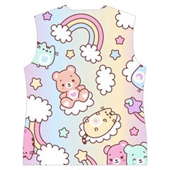 Usheen Carebears, Bears, Cat, Colorful, Cute, Pastel, Pattern Women s Button Up Vest from ArtsNow.com Back