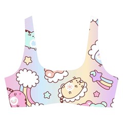 Usheen Carebears, Bears, Cat, Colorful, Cute, Pastel, Pattern Cross Back Hipster Bikini Set from ArtsNow.com Front