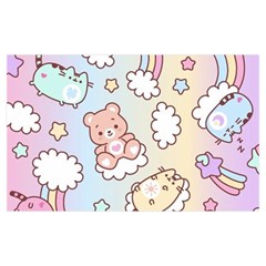 Usheen Carebears, Bears, Cat, Colorful, Cute, Pastel, Pattern Kids  Hooded Rain Ponchos from ArtsNow.com Pocket Cover