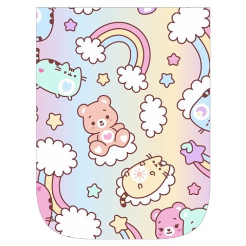 Usheen Carebears, Bears, Cat, Colorful, Cute, Pastel, Pattern Waist Pouch (Small) from ArtsNow.com Front Pocket