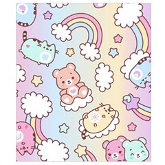 Usheen Carebears, Bears, Cat, Colorful, Cute, Pastel, Pattern Waist Pouch (Small) from ArtsNow.com Back Strap