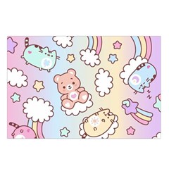 Usheen Carebears, Bears, Cat, Colorful, Cute, Pastel, Pattern Waist Pouch (Small) from ArtsNow.com Loop