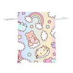 Usheen Carebears, Bears, Cat, Colorful, Cute, Pastel, Pattern Lightweight Drawstring Pouch (S)