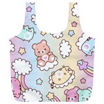 Usheen Carebears, Bears, Cat, Colorful, Cute, Pastel, Pattern Full Print Recycle Bag (XXL)