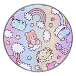 Usheen Carebears, Bears, Cat, Colorful, Cute, Pastel, Pattern Wireless Fast Charger(White)