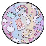 Usheen Carebears, Bears, Cat, Colorful, Cute, Pastel, Pattern Wireless Fast Charger(Black)