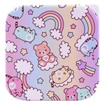 Usheen Carebears, Bears, Cat, Colorful, Cute, Pastel, Pattern Stacked food storage container