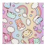 Usheen Carebears, Bears, Cat, Colorful, Cute, Pastel, Pattern Banner and Sign 4  x 4 