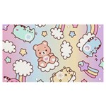 Usheen Carebears, Bears, Cat, Colorful, Cute, Pastel, Pattern Banner and Sign 7  x 4 