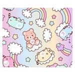 Usheen Carebears, Bears, Cat, Colorful, Cute, Pastel, Pattern Premium Plush Fleece Blanket (Small)