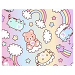 Usheen Carebears, Bears, Cat, Colorful, Cute, Pastel, Pattern Premium Plush Fleece Blanket (Medium)