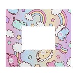 Usheen Carebears, Bears, Cat, Colorful, Cute, Pastel, Pattern White Wall Photo Frame 5  x 7 