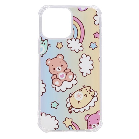 Usheen Carebears, Bears, Cat, Colorful, Cute, Pastel, Pattern iPhone 13 Pro Max TPU UV Print Case from ArtsNow.com Front