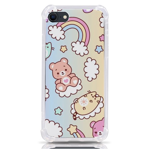 Usheen Carebears, Bears, Cat, Colorful, Cute, Pastel, Pattern iPhone SE from ArtsNow.com Front