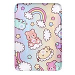 Usheen Carebears, Bears, Cat, Colorful, Cute, Pastel, Pattern Rectangular Glass Fridge Magnet (4 pack)