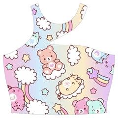 Usheen Carebears, Bears, Cat, Colorful, Cute, Pastel, Pattern Cut Out Top from ArtsNow.com Front