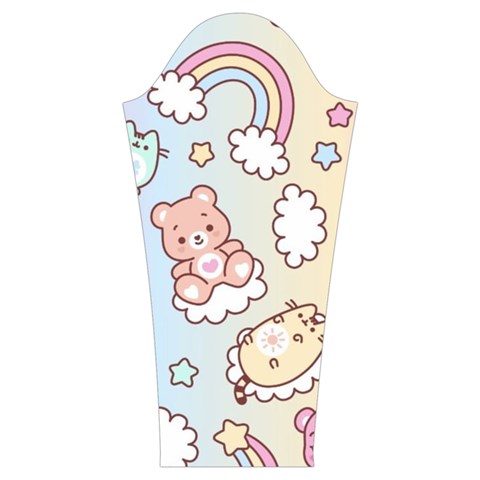 Usheen Carebears, Bears, Cat, Colorful, Cute, Pastel, Pattern Women s Cut Out Long Sleeve T Sleeve Right