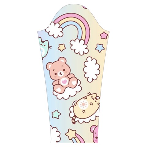 Usheen Carebears, Bears, Cat, Colorful, Cute, Pastel, Pattern Women s Cut Out Long Sleeve T Sleeve Left