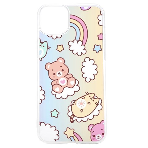 Usheen Carebears, Bears, Cat, Colorful, Cute, Pastel, Pattern iPhone 15 TPU UV Print Case from ArtsNow.com Front