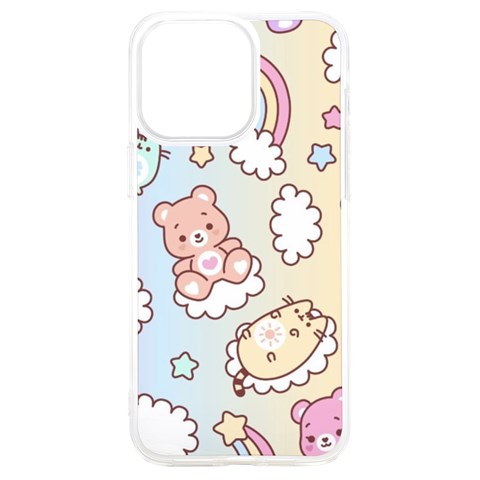 Usheen Carebears, Bears, Cat, Colorful, Cute, Pastel, Pattern iPhone 15 Plus TPU UV Print Case from ArtsNow.com Front