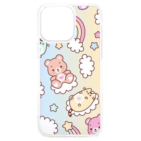 Usheen Carebears, Bears, Cat, Colorful, Cute, Pastel, Pattern iPhone 15 Pro Max TPU UV Print Case from ArtsNow.com Front