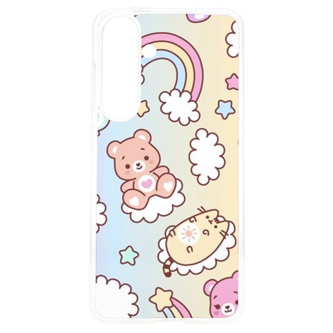 Usheen Carebears, Bears, Cat, Colorful, Cute, Pastel, Pattern Samsung Galaxy S24 6.2 Inch TPU UV Case from ArtsNow.com Front