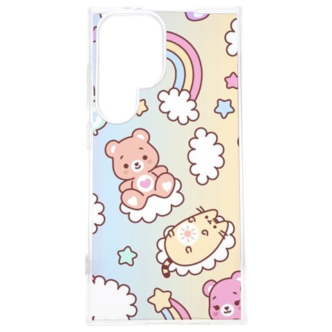 Usheen Carebears, Bears, Cat, Colorful, Cute, Pastel, Pattern Samsung Galaxy S24 Plus 6.7 Inch TPU UV Case from ArtsNow.com Front