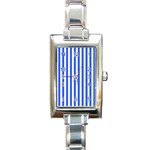 Blue Stripes, Sticker, Stickers Rectangle Italian Charm Watch