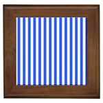 Blue Stripes, Sticker, Stickers Framed Tile