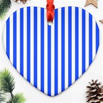 Blue Stripes, Sticker, Stickers Ornament (Heart)