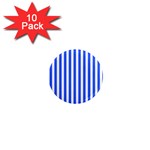 Blue Stripes, Sticker, Stickers 1  Mini Magnet (10 pack) 