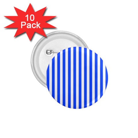 Blue Stripes, Sticker, Stickers 1.75  Buttons (10 pack) from ArtsNow.com Front