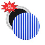 Blue Stripes, Sticker, Stickers 2.25  Magnets (10 pack) 