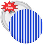 Blue Stripes, Sticker, Stickers 3  Buttons (10 pack) 