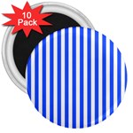 Blue Stripes, Sticker, Stickers 3  Magnets (10 pack) 