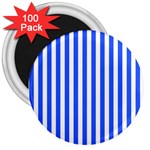 Blue Stripes, Sticker, Stickers 3  Magnets (100 pack)