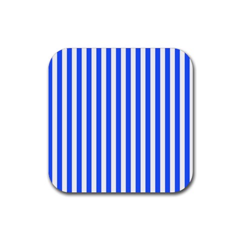 Blue Stripes, Sticker, Stickers Rubber Coaster (Square) from ArtsNow.com Front