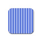 Blue Stripes, Sticker, Stickers Rubber Coaster (Square)