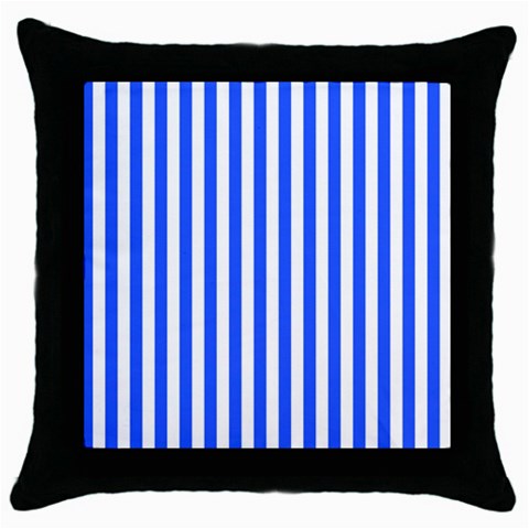 Blue Stripes, Sticker, Stickers Throw Pillow Case (Black) from ArtsNow.com Front