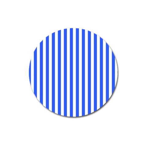 Blue Stripes, Sticker, Stickers Magnet 3  (Round) from ArtsNow.com Front