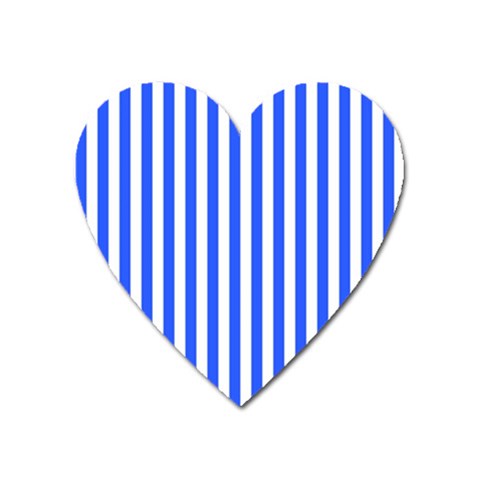 Blue Stripes, Sticker, Stickers Heart Magnet from ArtsNow.com Front