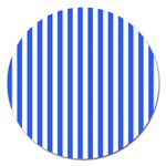 Blue Stripes, Sticker, Stickers Magnet 5  (Round)